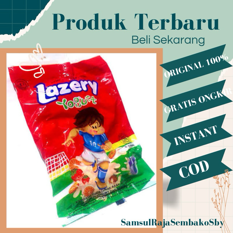 

Permen Lazery Yogurt, Kembang Gula Lunak 1 pak 40 biji