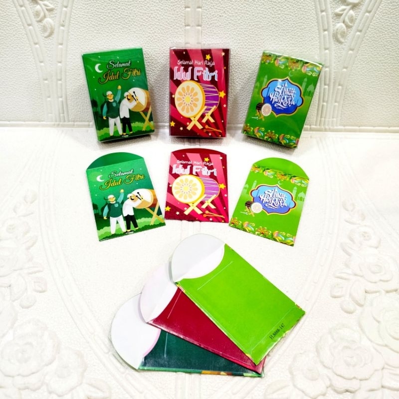 Amplop/Angpau Lebaran Idul Fitri Kemasan Mika Isi 50 Lembar Ukuran Kecil Gambar Bedug