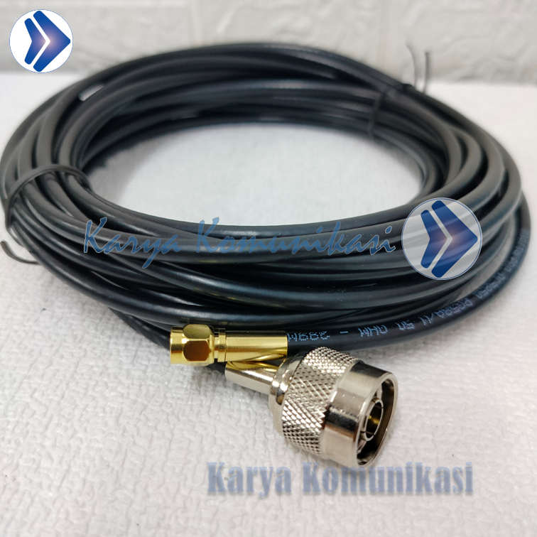 PAKET KABEL RG58 N MALE TO RP SMA PANJANG 30METER
