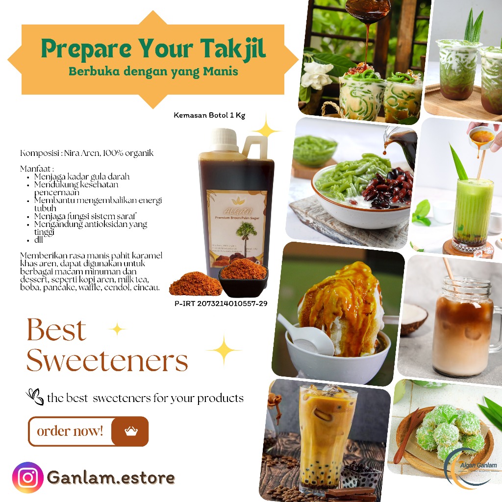 

Gula Aren Cair Premium Algan 1 kg