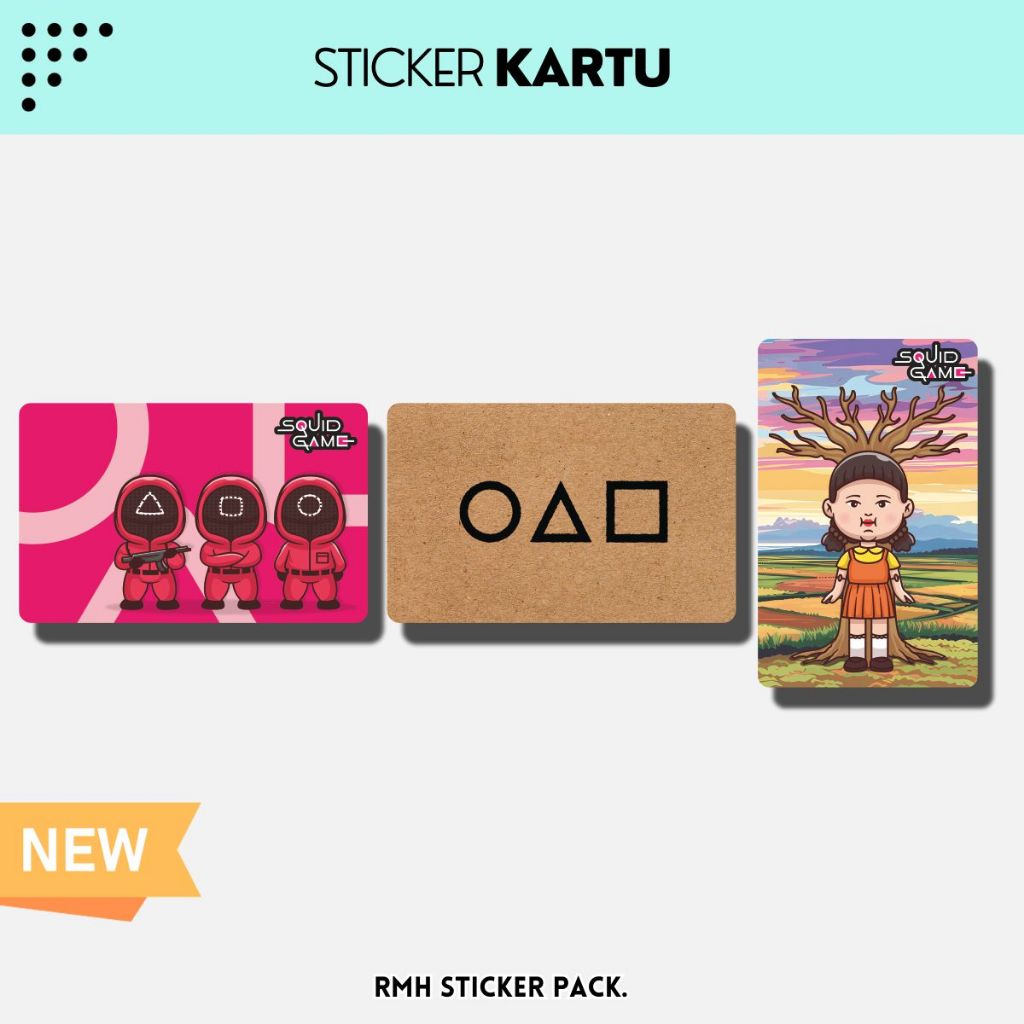 

Sticker Kartu ATM | Flazz | E-M0ney / Skin Card / Garskin Kartu || Tema Squid Game