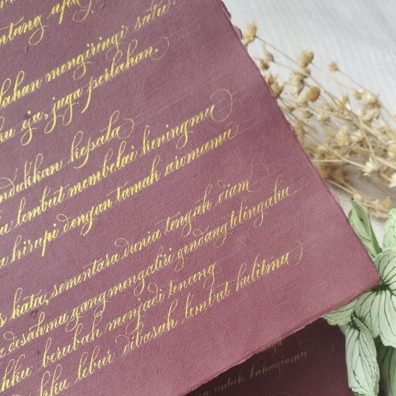 

Jasa tulis puisi/ surat - surat aesthetic - copperplate calligraphy - custom surat / puisi