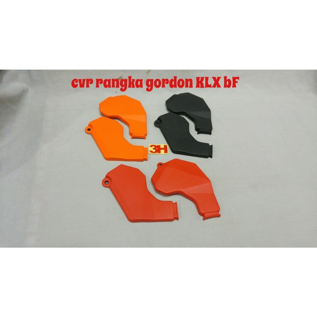 COVER RANGKA GORDON KLX150 BF HITAM MERAH OREN
