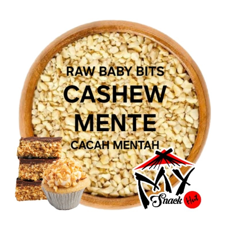 

MENTE CACAH MENTAH 250GR KACANG MEDE METE TABUR MENIR TOPPING KUE KERING BUMBU CASHEW NUT HALAL