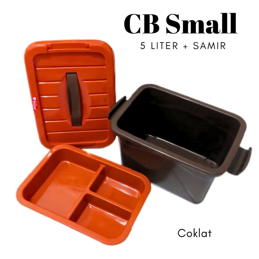 BOX CONTAINER + HANDEL - CB SMALL 5 LITER / Pegangan / Kotak Plastik / Box Plastik Serbaguna