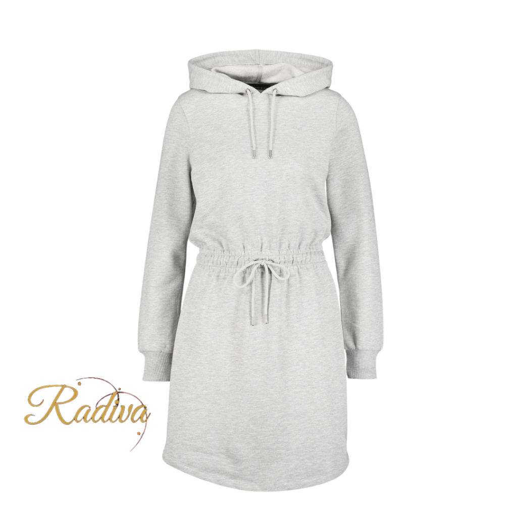 Tunik Hoodie (Cantika) Serut Pinggang Fleece Premium - Wanita, Muslim