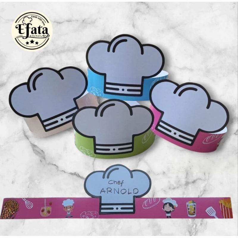 Topi Chef Anak² POLOS ( Tanpa Custom Nama), Event Market Day/Bisnis Day di Sekolah