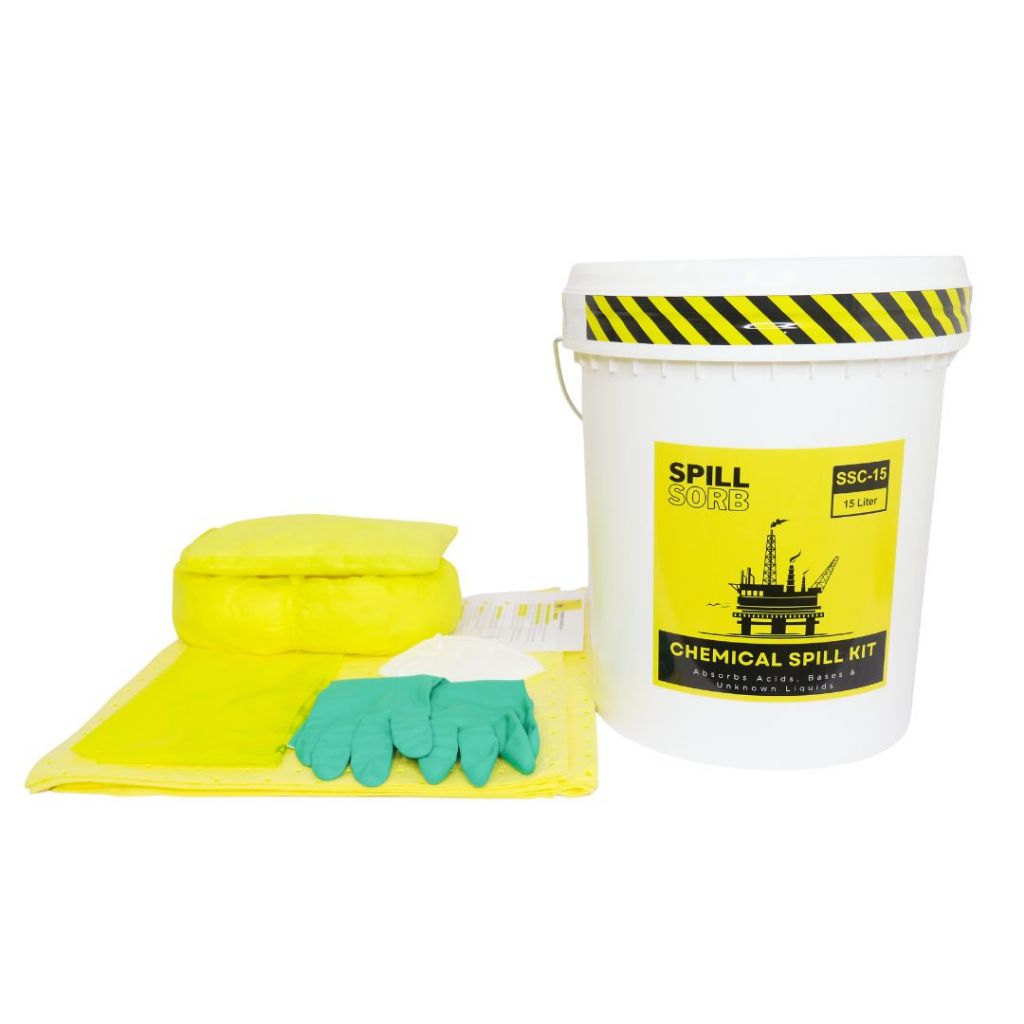 Spill Sorb Kit Penyerap Tumpahan Kimia 15 Liter - Alat Penyerap Kimia