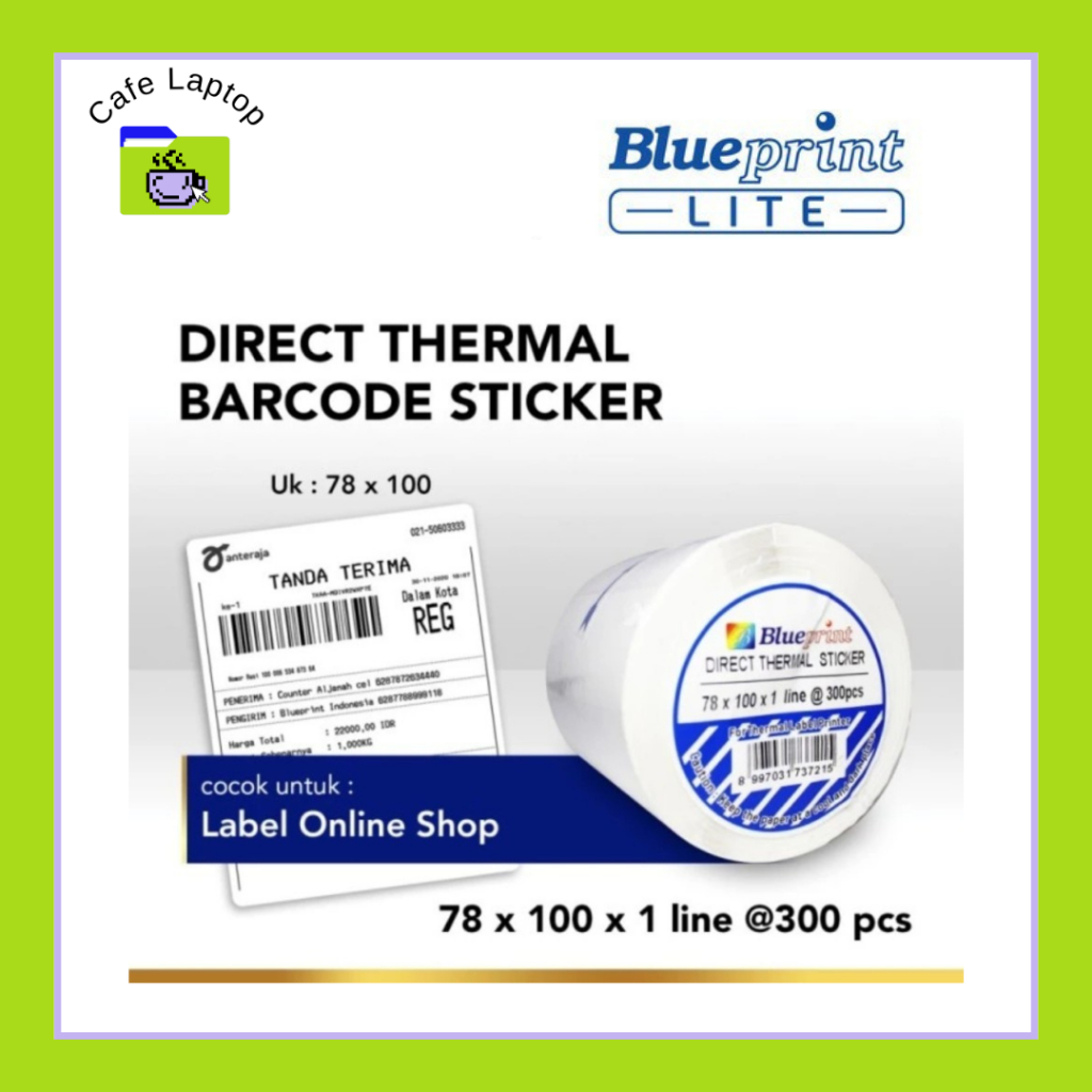 

Blueprint Direct Thermal Sticker label 78x100 @300