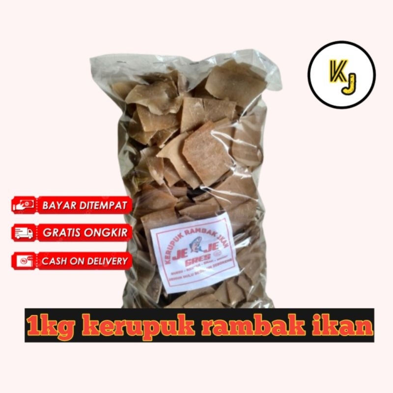 

kerupuk rambak ikan kemasan 1kg