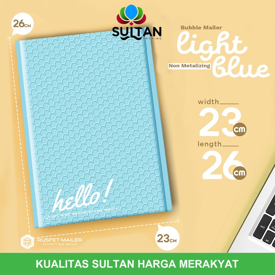 

AMPLOP BUBBLE MAILER SKY BLUE PREMIUM 23x26cm TERMURAH SATUAN