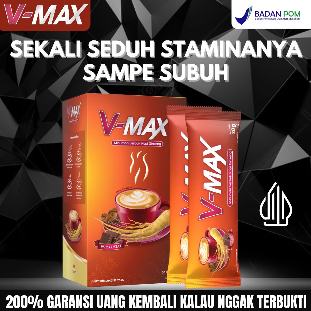 

V MAX- Kopi Penambah Stamina Wanita Dewasa Kopi V-MAX Penambah Durasi Ranjang BPOM