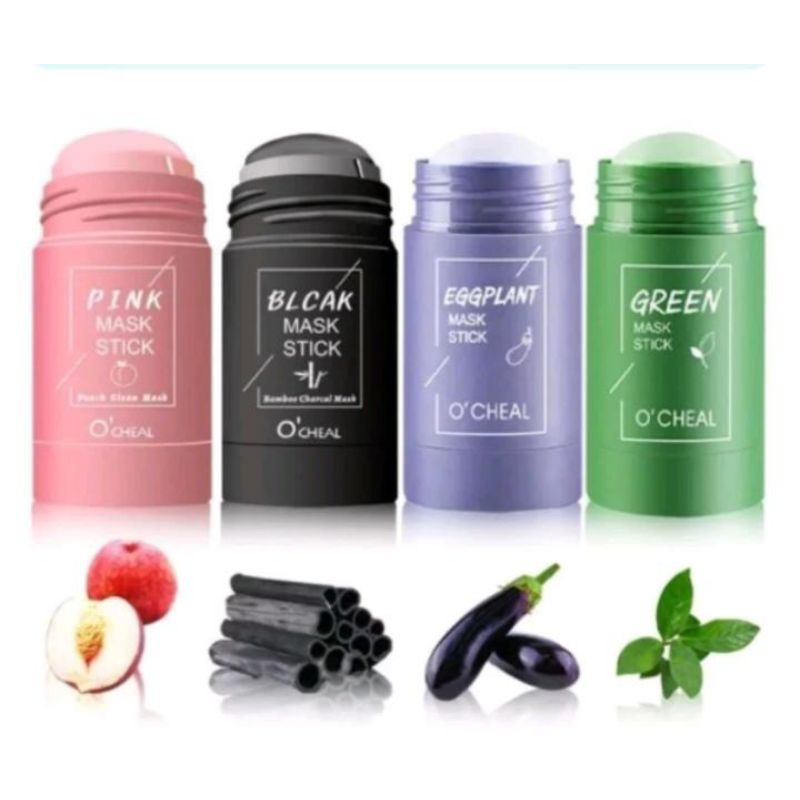 Meidian green stick Meidian Mask wajah green tea dan eggplant