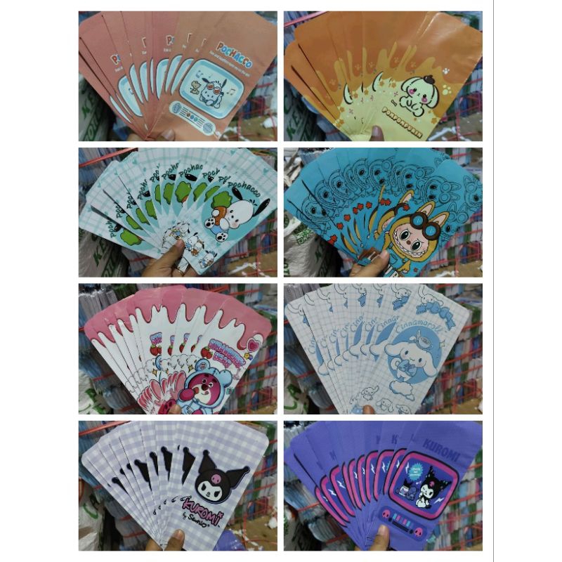 

( 1 PACK ISI 10 ) Amplop Lebaran Model Panjang Tinggal Pake Motif Labubu