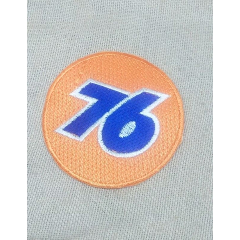 patch bordir logo union 76 lubricants oil seventysix pelengkap nuansa vintage di topi jacket hoodie 