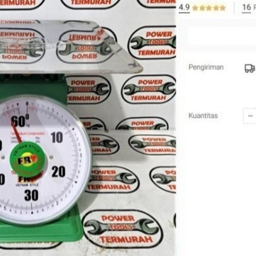 

Timbangan Duduk 60 KG FRT Jarum Timbangan Plat Manual 60kg Vietnam