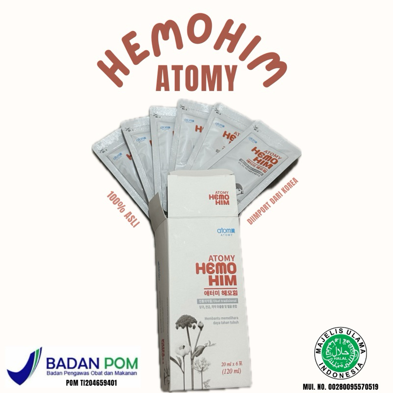 Atomy HEMO HIM per box(6sachects)‼️PRODUK BARU‼️- Suplemen Herbal 100% Original untuk Daya Tahan Tub