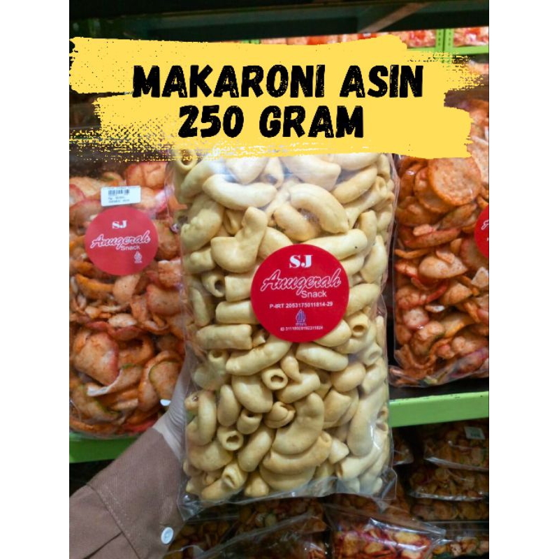

MAKARONI ASIN 250 GRAM SNACK MAKANAN RINGAN