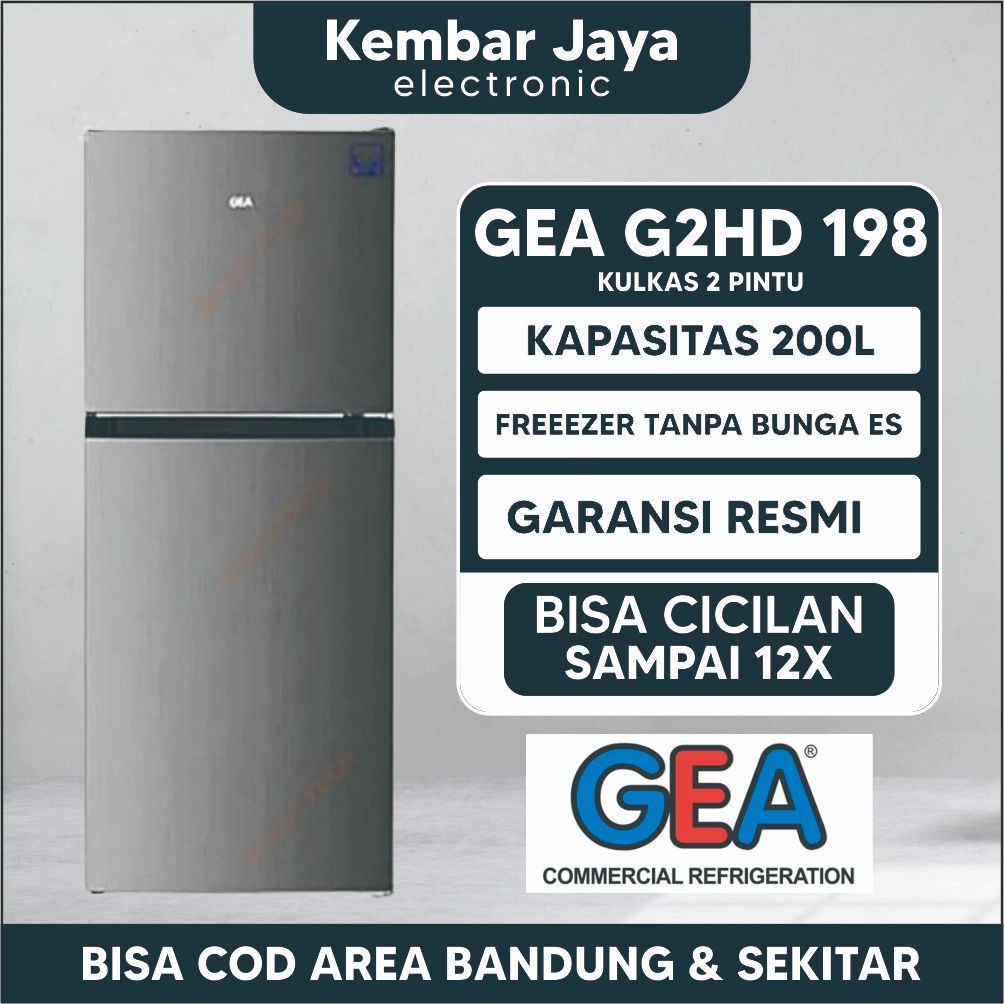 KULKAS GEA G2HD 198 LEMARI ES 2 PINTU G2HD-198 2 PINTU