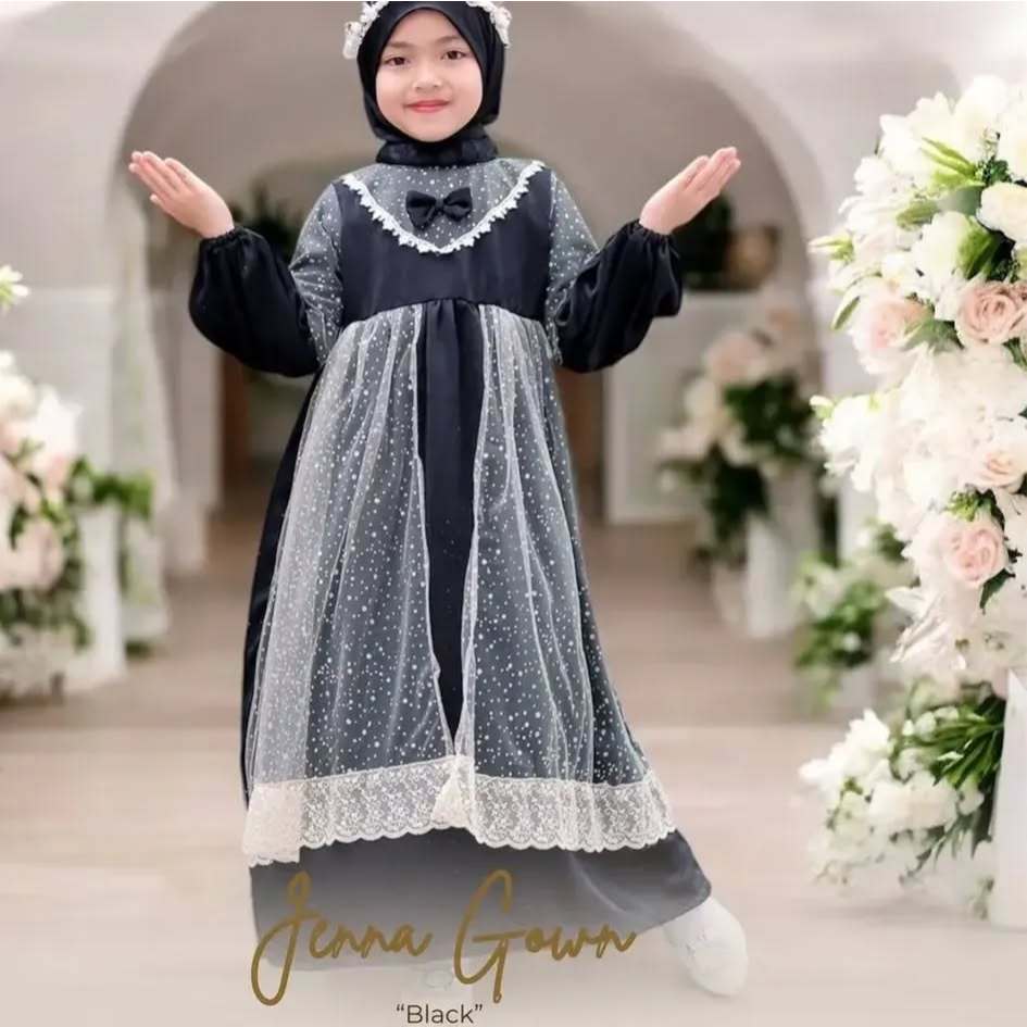 COD BAJU GAMIS ANAK REMAJA TANGGUNG UMUR  11-12-13-14-15-16 TAHUN JASMINE TEEN KIDS BAHAN CERUTY BAB