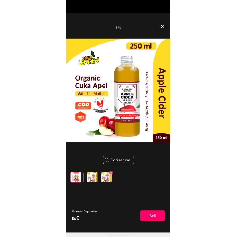 

suurlemoen cuka apel 500ml