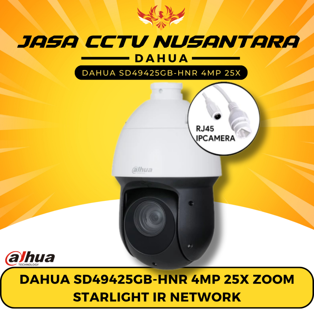 DAHUA PTZ DH-SD49425GB-HNR IP Camera 4MP POE 25x Starlight IR PTZ Camera