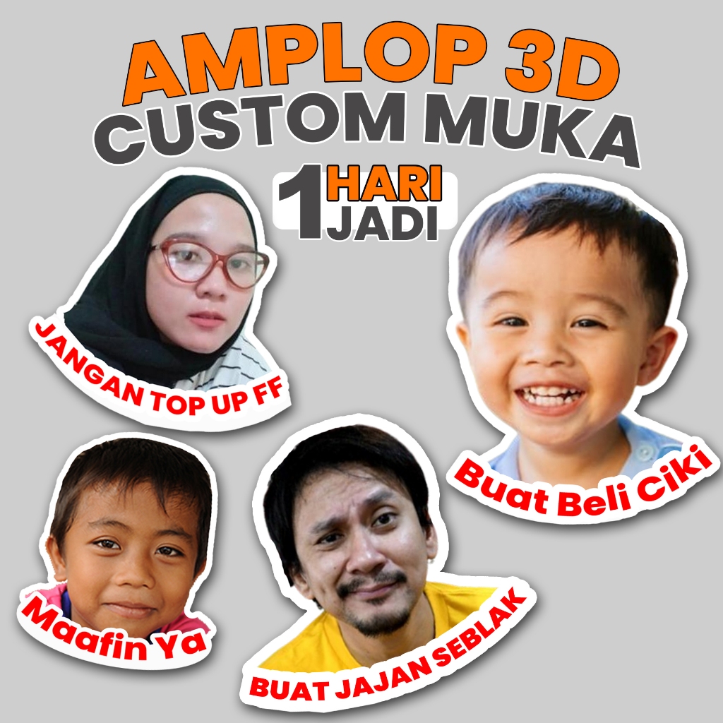 

AMPLOP LEBARAN 3D CUSTOM MUKA HARGA 1PCS