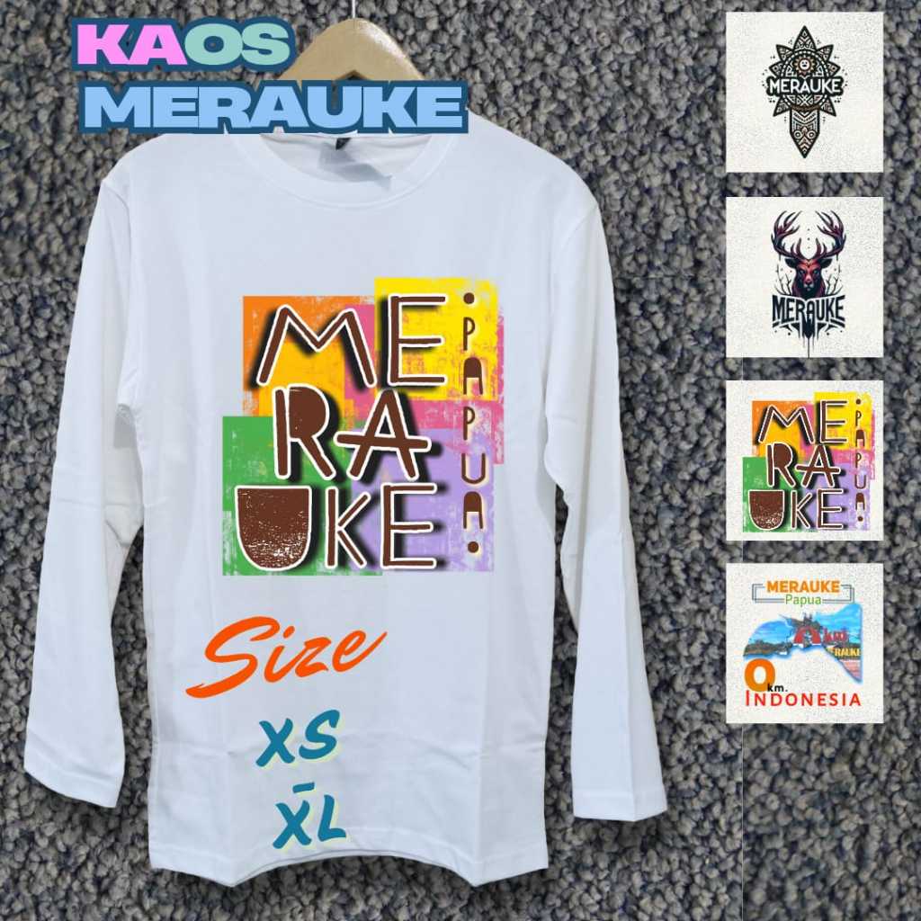 Kaos LP Merauke Papua Oleh-oleh Souvenir Menarik - Kaos Cowo Cewe Bahan Tebal Combed 20s