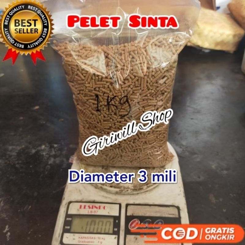 Pelet SINTA 1kg tenggelam campuran umpan ikan mas, nila, mujair, pakan lobster, udang dan kepiting
