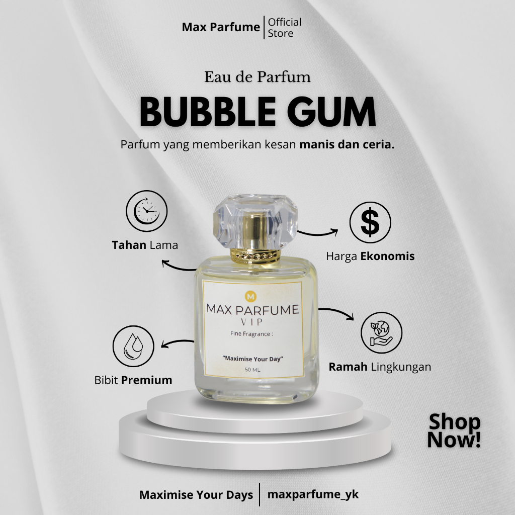 Max Bubble Gum Parfum EDP Unisex Tahan Lama