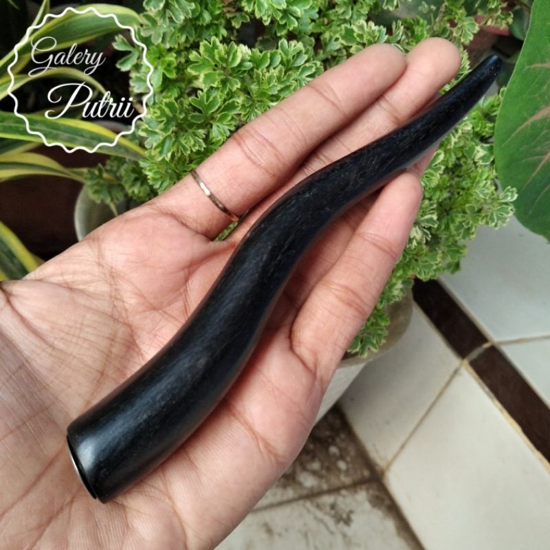 Pipa once / once cangklong / pipa rokok / padutan kayu kelor hitam S