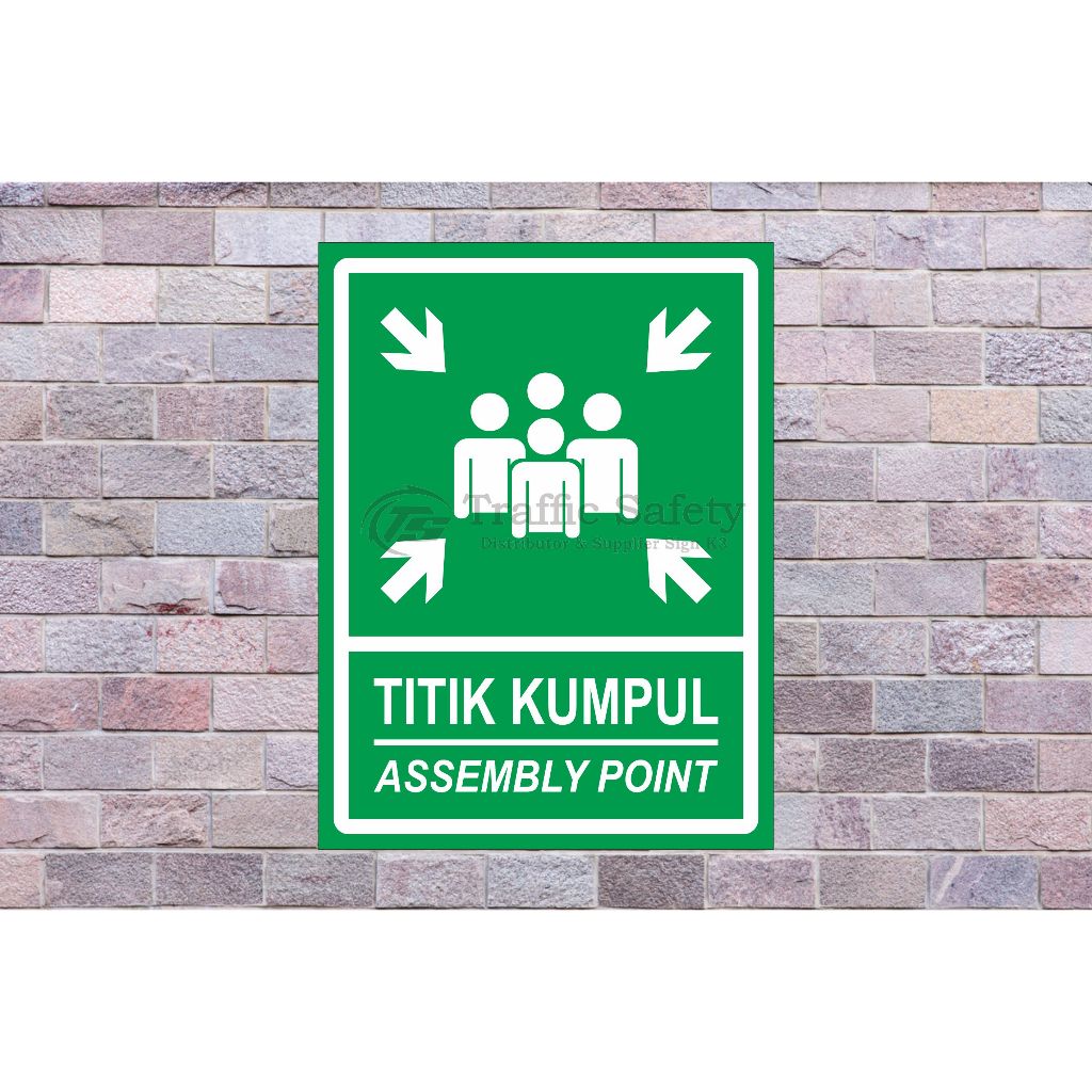 Rambu titik kumpul  - Plat Alumunium 1.2mm