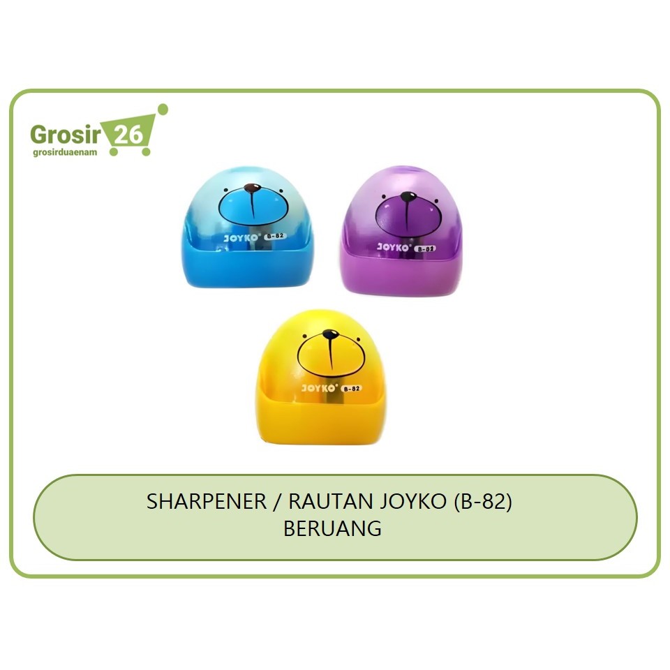 

(4 pcs) rautan / serutan / sharpener pensil joyko b-82 motif beruang
