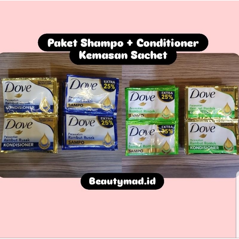 [ DOVE ] Sachet Paket Shampo + Conditioner
