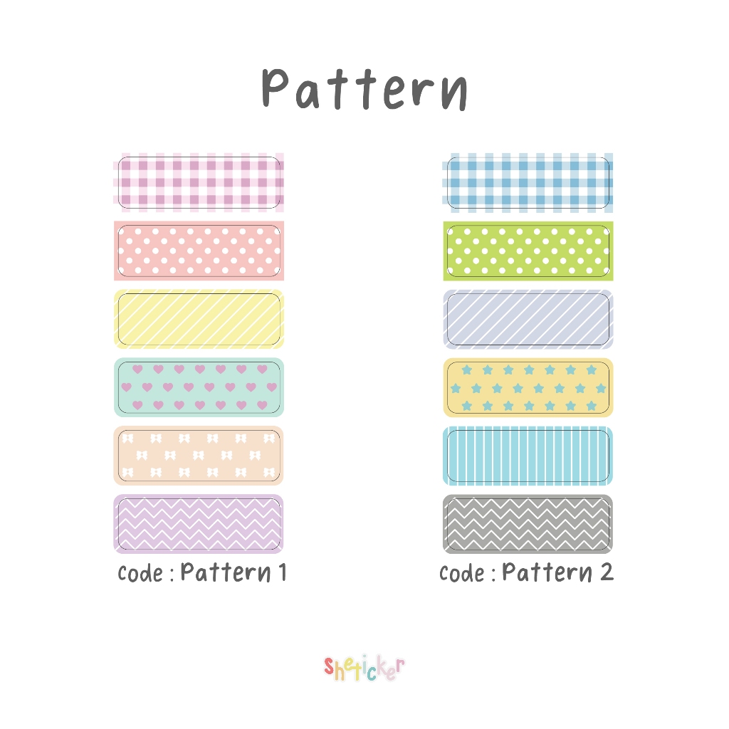 

Label Nama Pattern 1 / Pattern 2