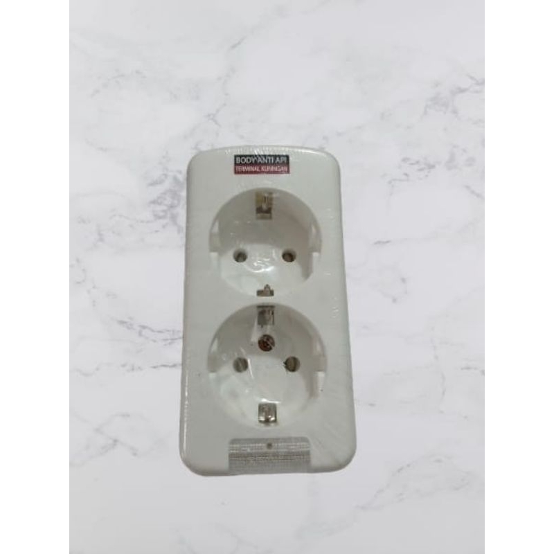 TERMINAL KUNINGAN 2 LUBANG COLOKAN LISTRIK