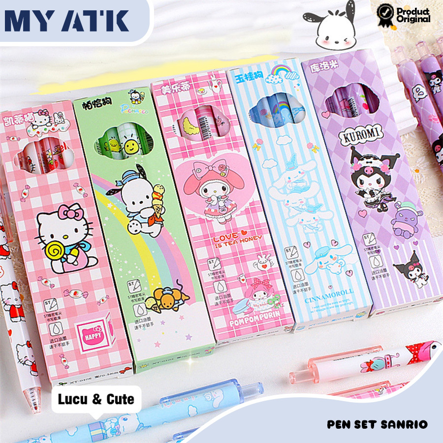 

4PCS pen gel set sanrio/ Pulpen gel mekanik 0.5mm