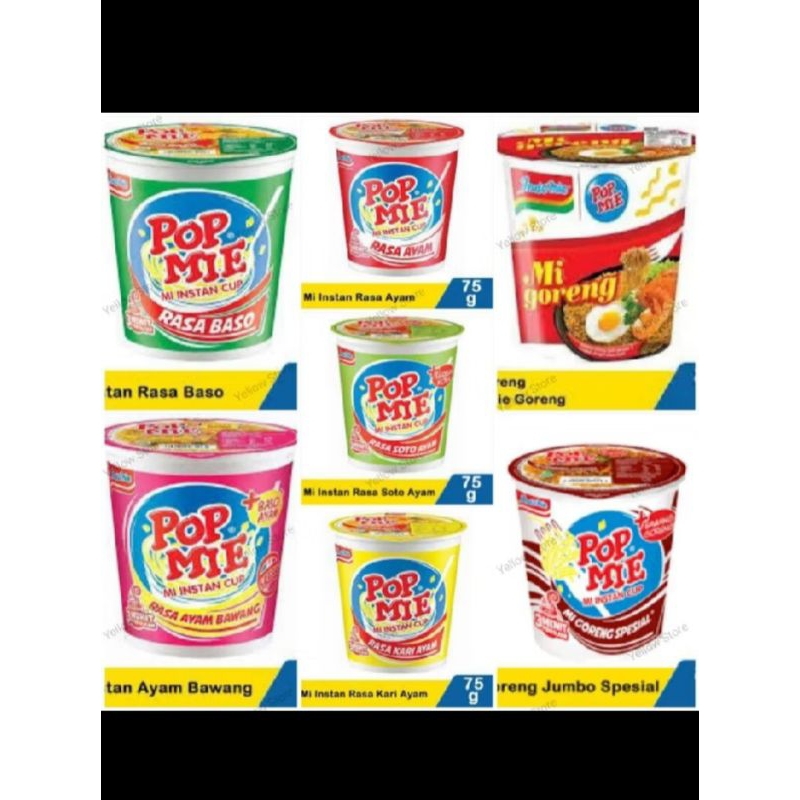 

pop mie & mie sedaap all varian