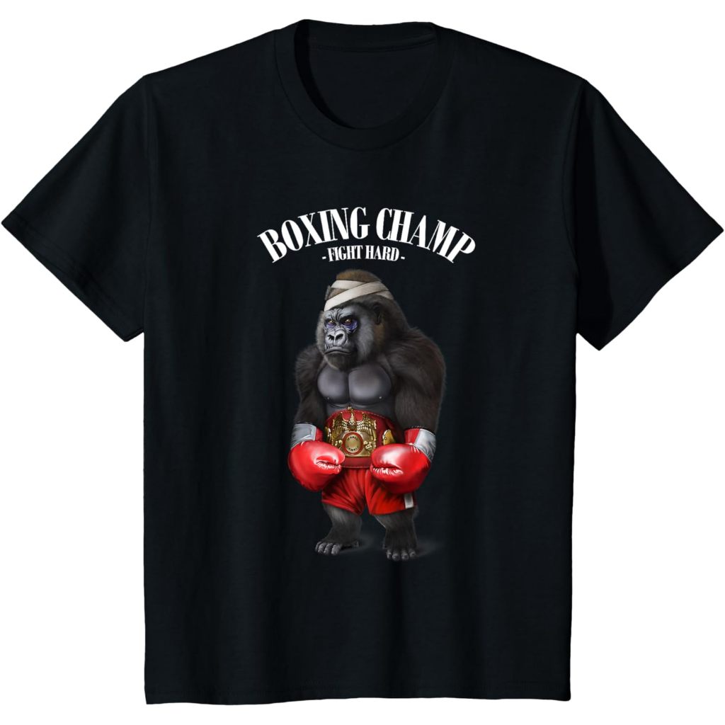 Baju Kaos Anak Boxing Champion Gorilla Fighter T-Shirt