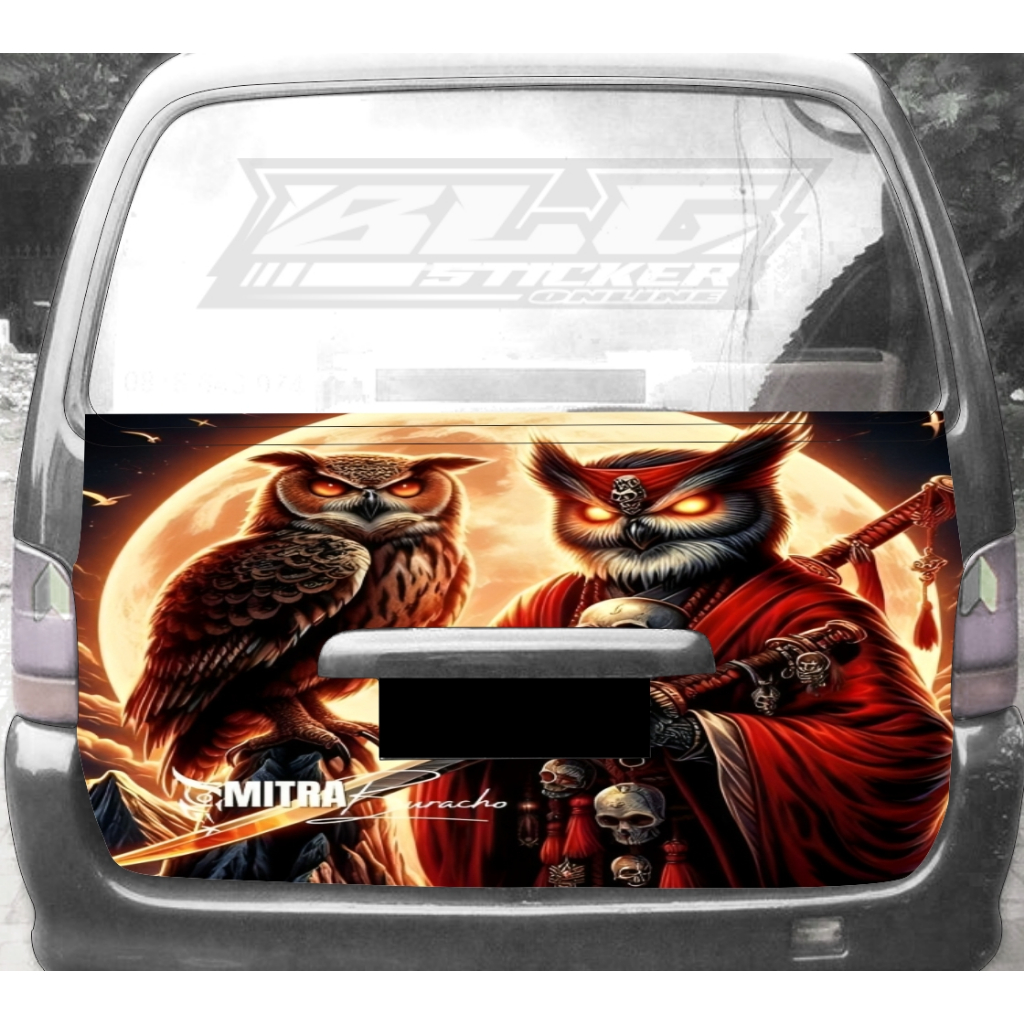 STIKER PINTU BELAKANG ESPASS VAN DECAL VARIASI MOBIL