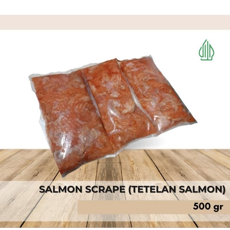 

Salmon Scrape (Tetelan Salmon) Tanpa Duri dan Tulang 500 gr