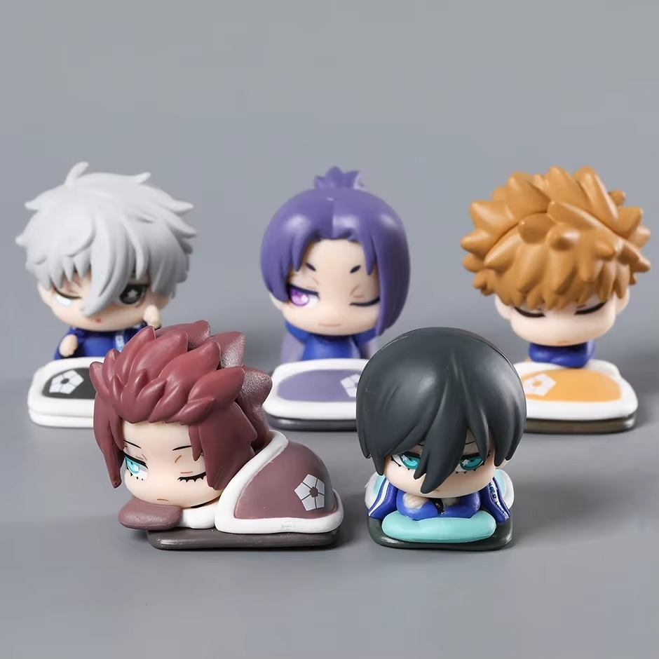 READY STOCK Mini Figure Blue Lock Blanket Sleep Kawaii Pajangan Chibi Cute Lucu Hyoma Rensuke Gin Ga
