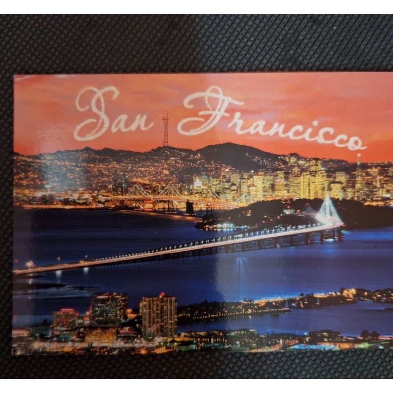 

kartu pos glitter san fransisco/glitter usa postcard
