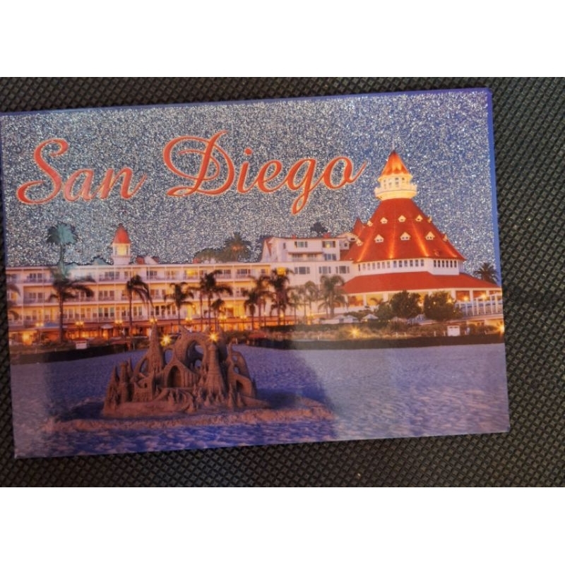 

kartu pos glitter san diego/glitter usa postcard