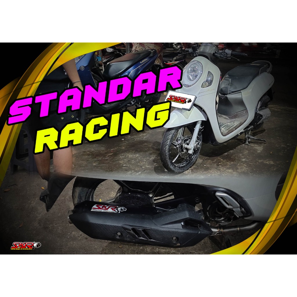 KNALOT SKR RACING EXHAUST SCOOPY NEW. GENIO, STANDAR RACING SKR