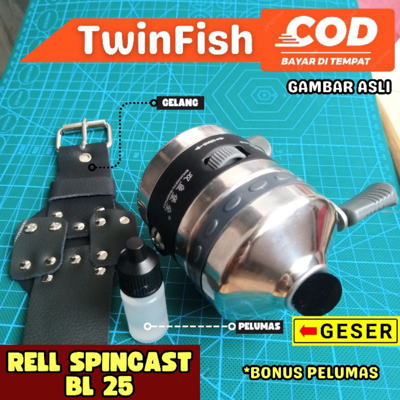 rel ketapel ikan SATU SET rell ketapel rell rel spincast BL25 GULUNGAN PANCING