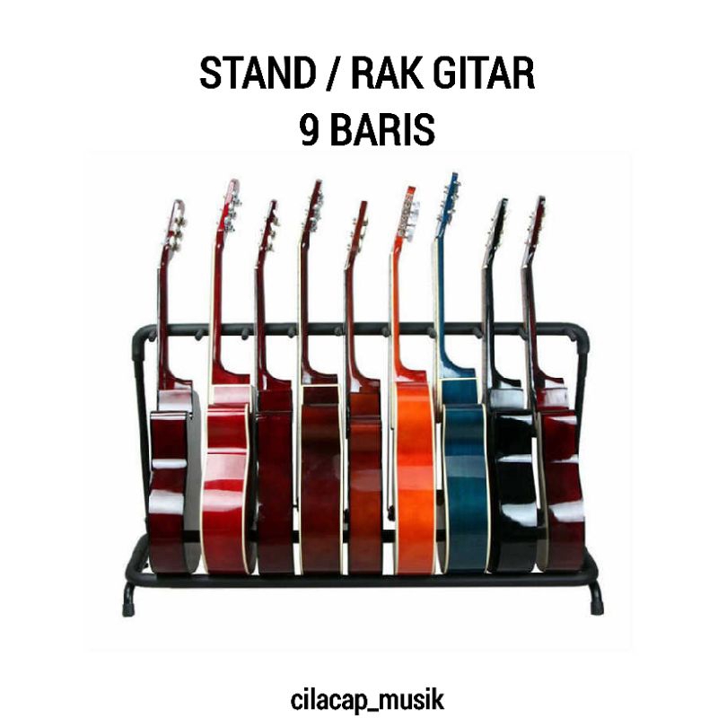 STAND GITAR RAK GITAR ISI 9 GITAR AKUSTIK ELEKTRIK PALADIN SG 104