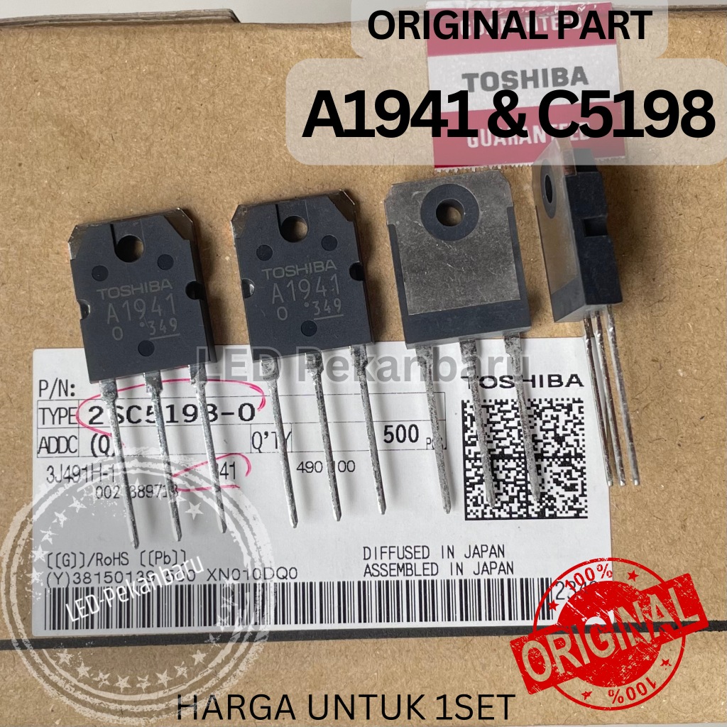 ORIGINAL TOSHIBA C5198 A1941 TRANSISTOR TR FINAL C 5198 A 1941 ORI 1SET