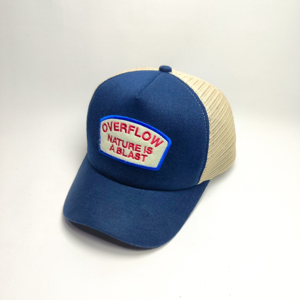 loseer - Topi Jaring Trucker Hat Vintage Denim Lidah Pendek Unisex