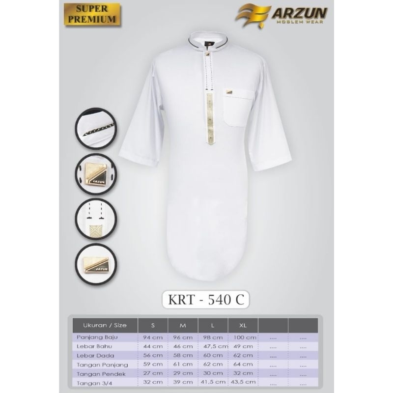 ARZUN Koko Dewasa #540B model kurta super premium terbaru